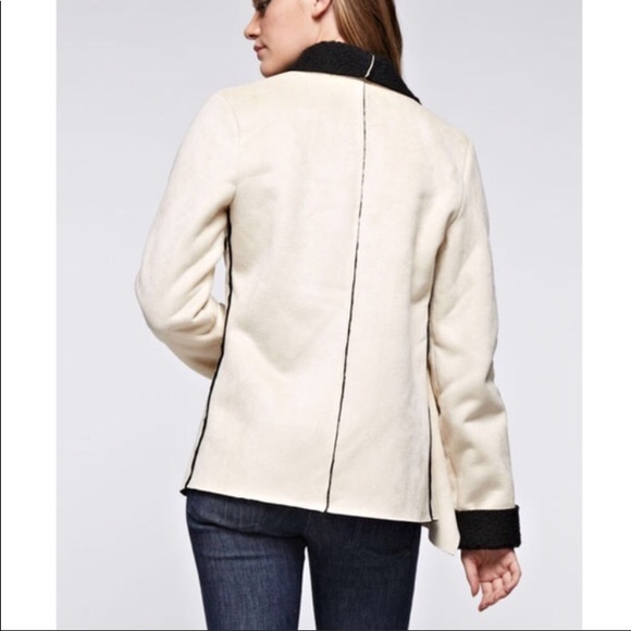 Faux Suede and Shearling Coat - Picture 3 of 4